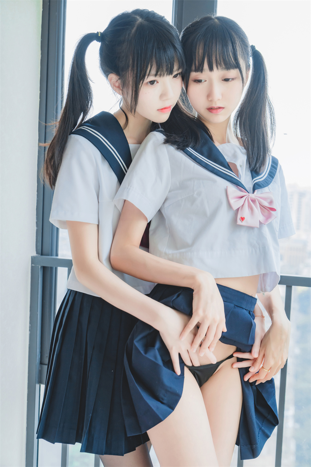 桜桃喵 VOL.056 [37P] 桜桃喵&木绵绵 – 她(制服×制服)-SCity-写真网免费-写真-微密圈-铁粉空间-铁粉花园SCity写真网