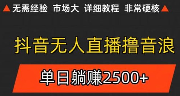 抖音无人直播6.0 简单无脑可矩阵 每天两小时轻松躺赚500+-轻金阁
