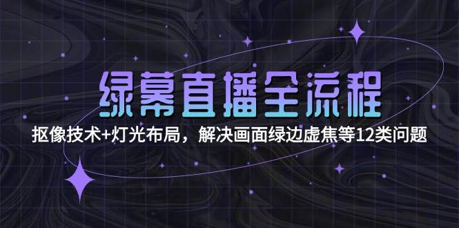 绿幕直播全流程：抠像技术+灯光布局，解决画面绿边虚焦等12类问题-轻金阁