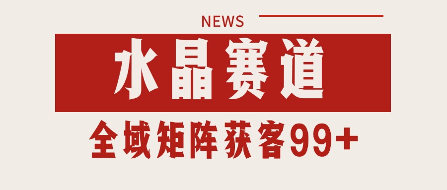 小红书某音水晶赛道引流获客 自热矩阵日引200+-轻金阁