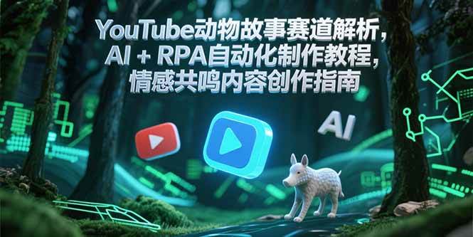 YouTube动物故事赛道解析，AI+RPA自动化制作教程，情感共鸣内容创作指南-轻金阁