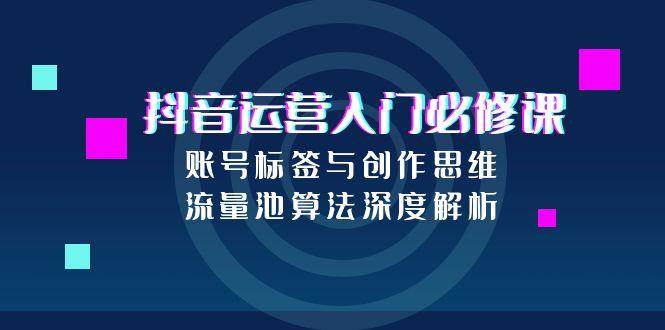 抖音运营入门必修课，账号标签与创作思维，流量池算法深度解析-轻金阁