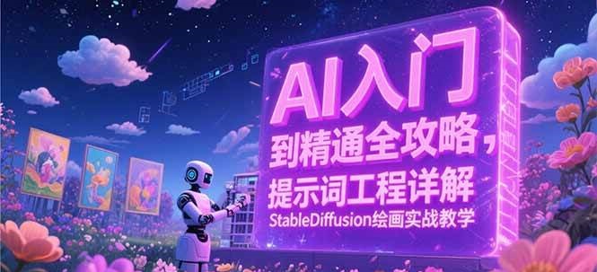 AI入门到精通全攻略，提示词工程详解，StableDiffusion绘画实战教学-轻金阁
