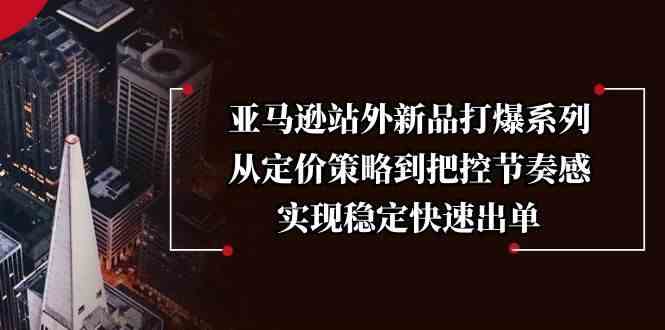 亚马逊站外新品打爆系列，从定价策略到把控节奏感，实现稳定快速出单-轻金阁