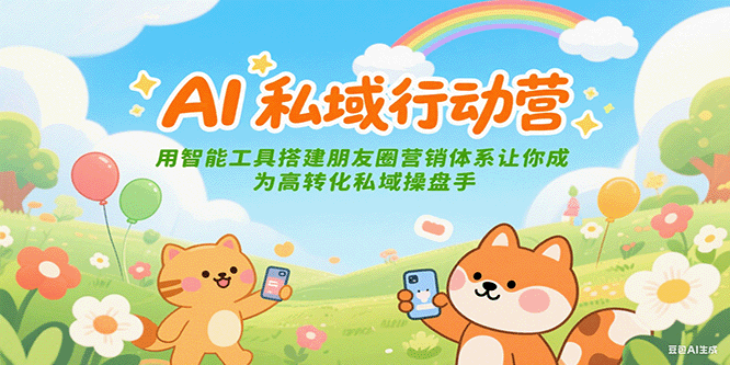 AI私域行动营：用智能工具搭建朋友圈营销体系让你成为高转化私域操盘手-轻金阁