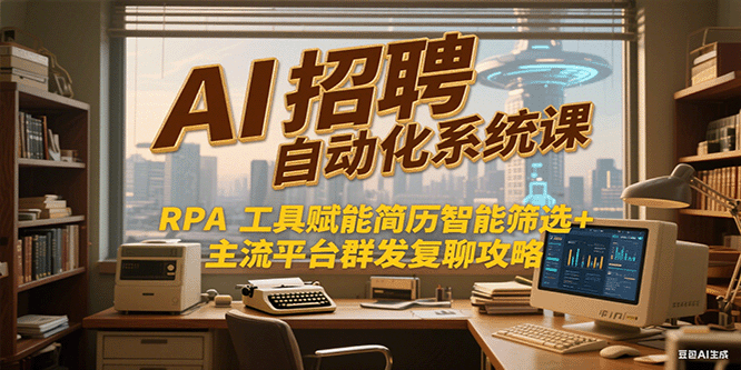 AI招聘自动化系统课，RPA工具赋能简历智能筛选+主流平台群发复聊全攻略-轻金阁