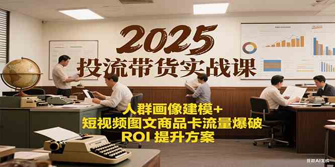 2025投流带货实战课：人群画像建模+短视频图文商品卡流量爆破ROI提升方案-轻金阁