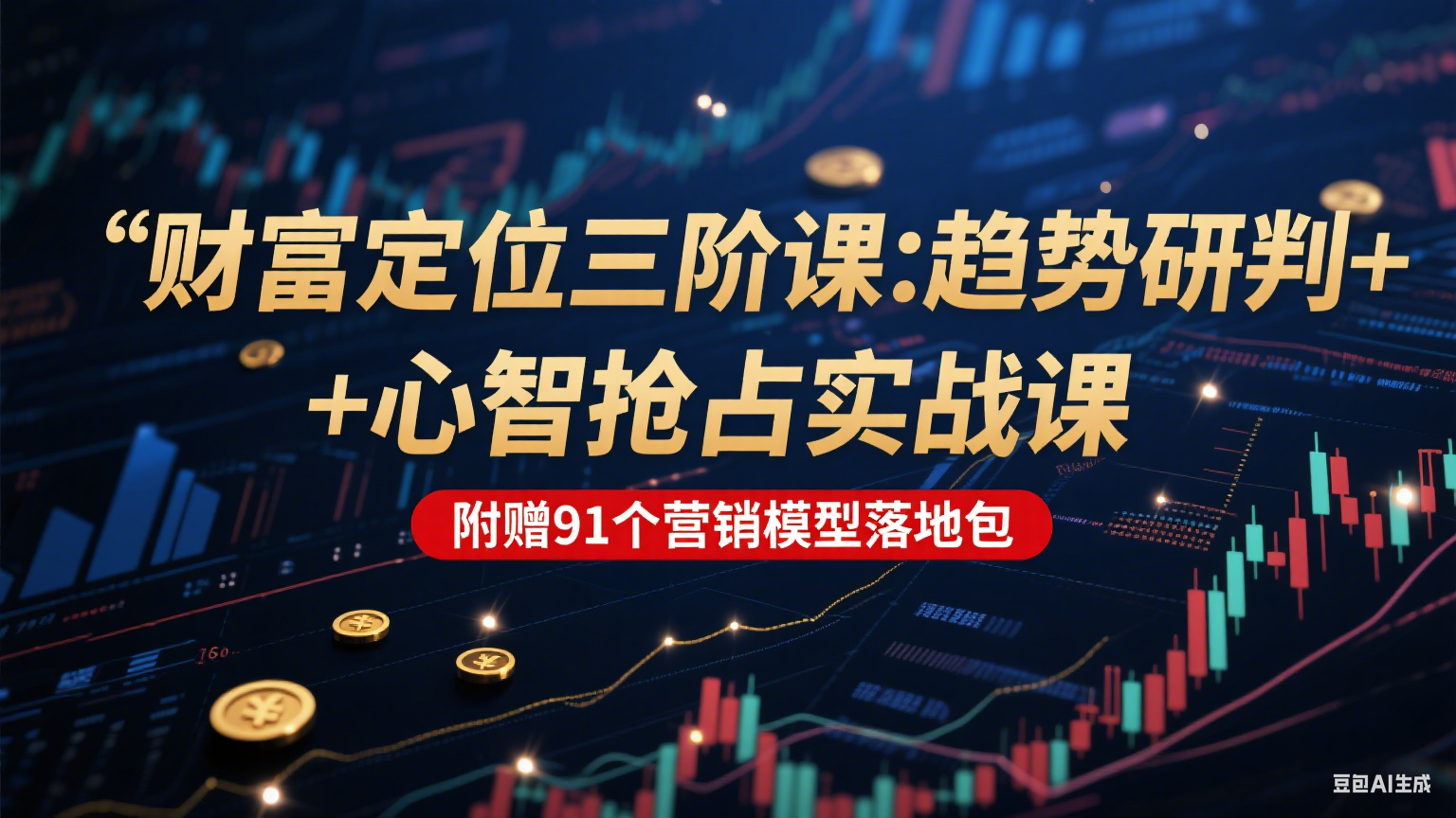 财富定位三阶：趋势研判 + 心智抢占实战课，附赠91个营销模型落地包-轻金阁