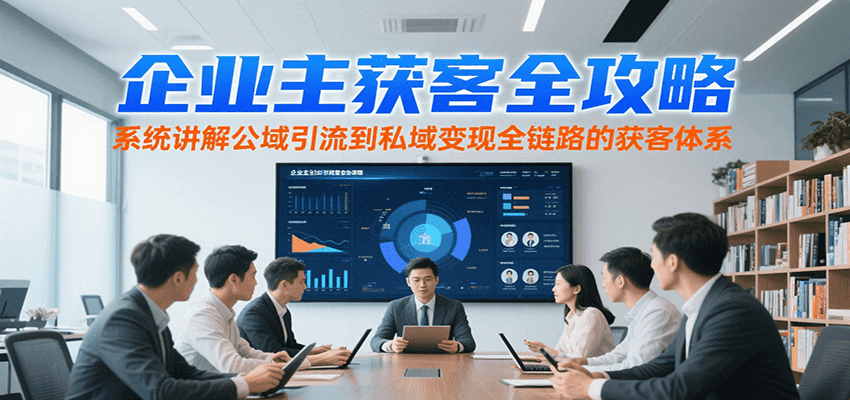 企业主获客全攻略，系统讲解公域引流到私域变现全链路的获客体系-轻金阁