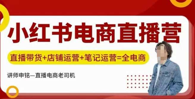 小红书电商直播训练营，直播带货+店铺运营+笔记运营-轻金阁