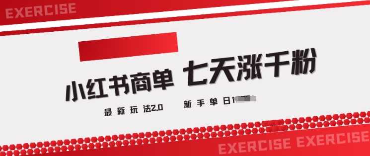 小红书商单2.0最新玩法，3天涨千粉单日变现多张-轻金阁