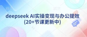 deepseek AI实操变现与办公提效(20+节课更新中)-轻金阁