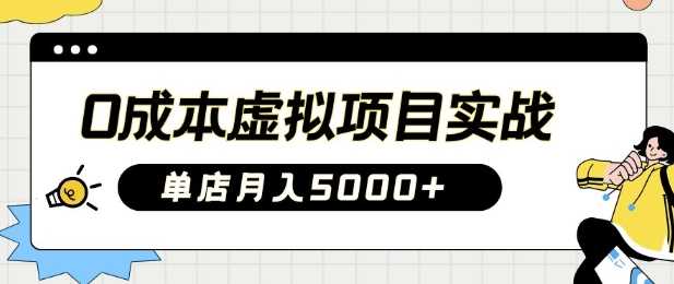 0成本虚拟项目实战手把手教你落地，单店月入5k-轻金阁
