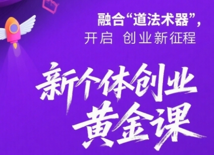 新个体创业黄金课：道法术器四维抢占2025红利-轻金阁