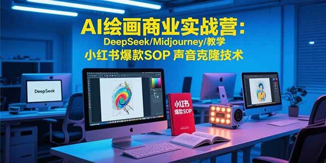 （15460期）AI绘画商业实战营：DeepSeek/Midjourney/教学 小红书爆款SOP 声音克隆技术-轻金阁