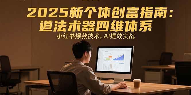 （15477期）2025新个体创富指南：道法术器四维体系，小红书爆款技术，AI提效实战-轻金阁