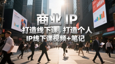 商业IP打造线下课，打造个人 IP线下课视频+笔记-轻金阁
