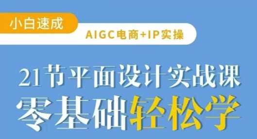 AIGC电商必备实操21节平面设计实战课，教你玩转AI-轻金阁