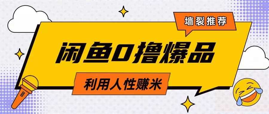 咸鱼0撸玩法利用人性售卖商品达到日挣2张的效果-轻金阁