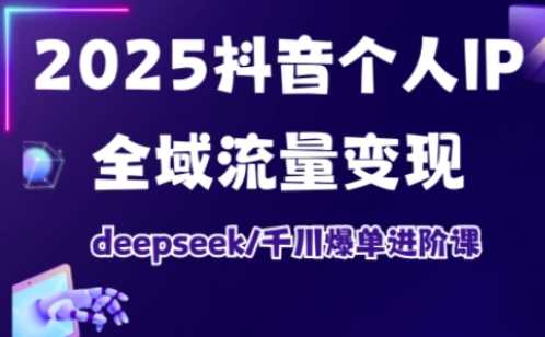 2025抖音个人IP全域流量变现进阶课，deepseek千川爆单进阶课-轻金阁