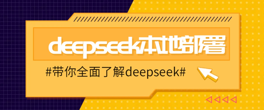 DeepSeek本地部署详细教程，轻松将deepseek部署到你的电脑上-轻金阁