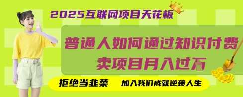 2025互联网项目天花板，普通人如何通过知识付费卖项目月入过W，拒绝当韭菜【揭秘】-轻金阁