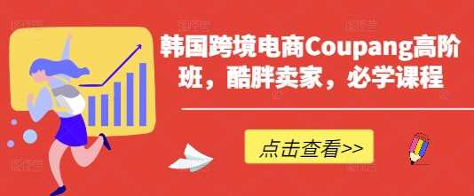 韩国跨境电商Coupang高阶班，酷胖卖家，必学课程-轻金阁
