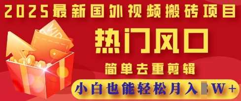 2025最新视频搬砖项目，热门风口，简单去重剪辑，小白也能轻松月入过W-轻金阁