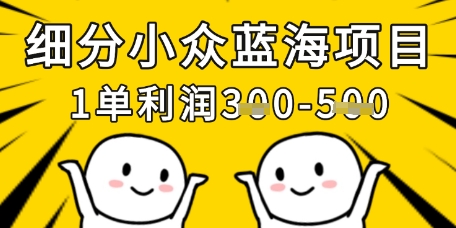细分小众蓝海项目，一单利润3张，每月收入稳定过1w+-轻金阁