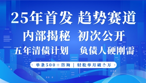 2025年首次公开，真正的事业型赛道，客咨不断，单月轻松破W-轻金阁