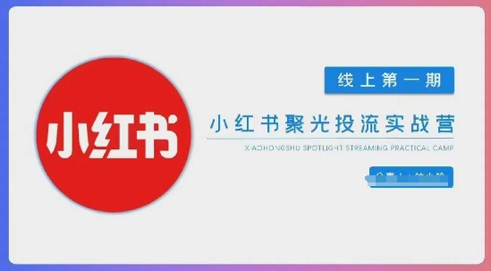 小红书聚光陪跑第一期，教你从0到1玩转小红书聚光投流，搭建小红书付费投流团队，更快的见到效果-轻金阁