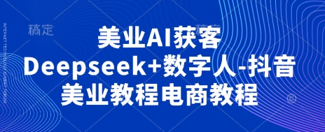 美业AI获客Deepseek+数字人-抖音美业教程电商教程-轻金阁