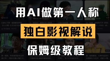用AI做第一人称独白影视解说，手把手教学，保姆级教程-轻金阁