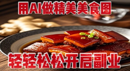 用AI做精美美食图，无需专业设备拍摄，轻轻松松开启副业-轻金阁