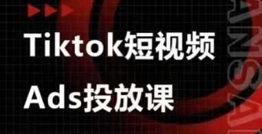 Ads视频投放课，tiktok短视频广告投放课-轻金阁