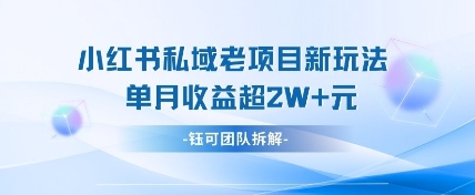 小红书私域项目新玩法，单月变现过W+-轻金阁