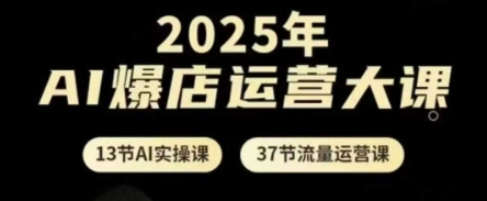 2025年AI爆店运营大课，13节AI实操课+37节流量运营课-轻金阁