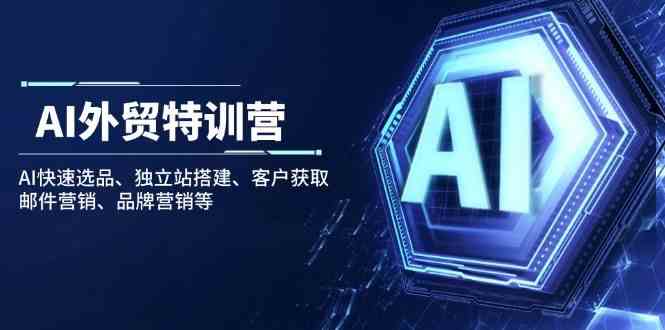 AI外贸特训营：AI快速选品、独立站搭建、客户获取、邮件营销、品牌营销等-轻金阁