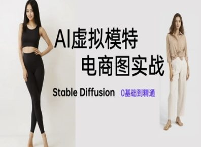 AI虚拟模特电商图实战，AI绘画Stable Diffusion 0基础到精通-轻金阁
