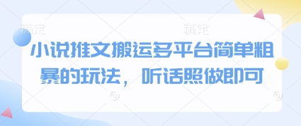 小说推文搬运多平台简单粗暴的玩法，听话照做即可-轻金阁