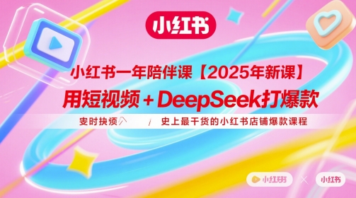 小红书一年陪伴课【2025年新课】，用短视频+deepSeek打爆款，史上最干货的小红书店铺爆款课程-轻金阁
