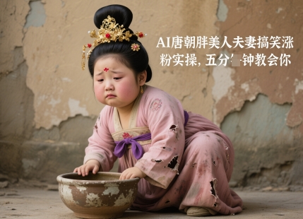 AI唐朝胖美人夫妻搞笑涨粉实操，五分钟教会你-轻金阁