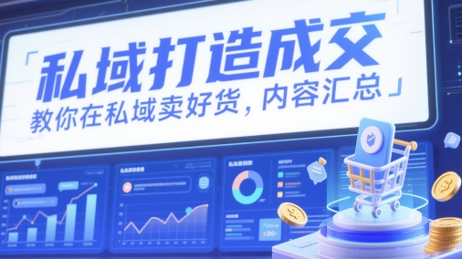 私域打造成交，教你在私域卖好货，内容汇总-轻金阁