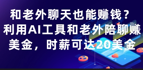 和老外聊天也能挣钱？利用AI工具和老外陪聊挣美金，时薪可达20刀-轻金阁