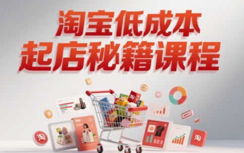 淘宝低成本起店系统课，助你快速起店，实现弯道超车-轻金阁