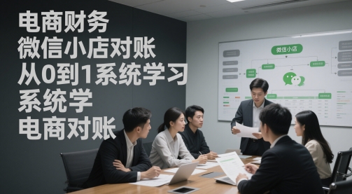 电商财务微信小店对账，从0到1系统学习电商对账-轻金阁