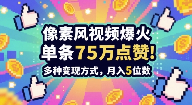 3分钟做出孤独感拉满的素风插画视频，单条点赞75W，谁发谁火系列，多种变现方式，月入5位数-轻金阁