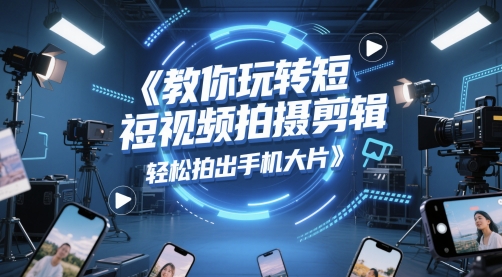 教你玩转短视频拍摄剪辑，轻松拍出手机大片-轻金阁