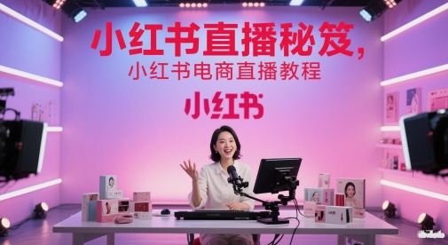 小红书直播秘笈，小红书电商直播教程-轻金阁