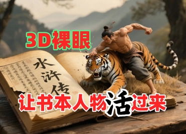 书本人物裸眼3D视频，新的玩法，流量超猛，保姆级教程-轻金阁
